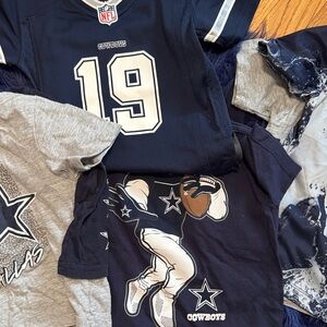 NFL Navy Blue Dallas Cowboys Kids Jersey Shirts Multiple Lot 2T-4T
